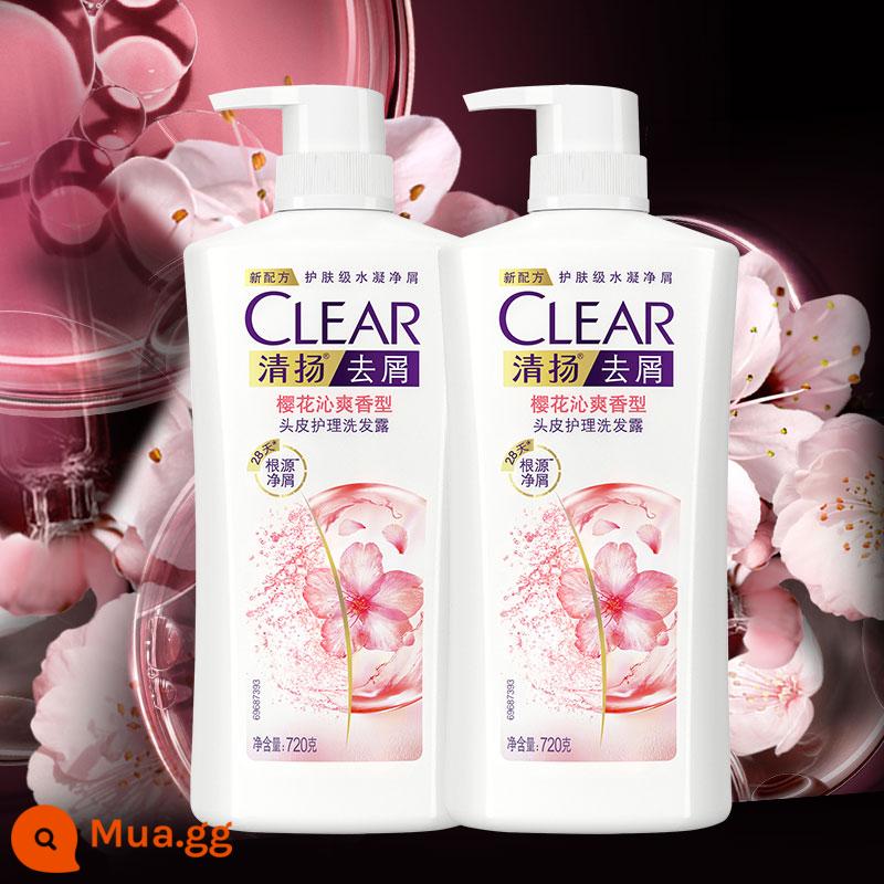 CLEAR Dầu Gội Trị Gàu Dew Vitality/Kiểm Soát Dầu/Hoa Anh Đào Nam Nữ Tùy Chọn Hàng Chính Hãng - [Loại làm mới chống gàu Sakura] 720g*2