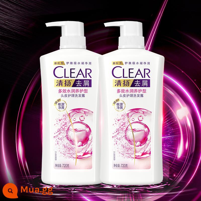 CLEAR Dầu Gội Trị Gàu Dew Vitality/Kiểm Soát Dầu/Hoa Anh Đào Nam Nữ Tùy Chọn Hàng Chính Hãng - [Loại dưỡng ẩm đa tác dụng trị gàu] 720g*2