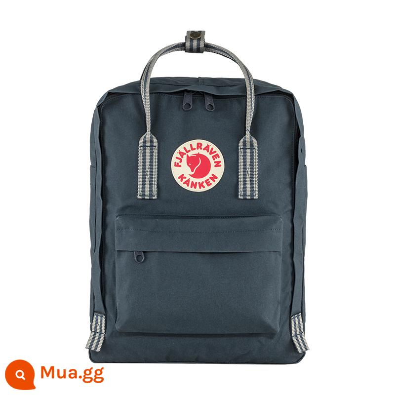 Thụy Điển đích thực Fjallraven cáo bắc cực ba lô Kanken nam nữ nhẹ ba lô du lịch túi thể thao - Thắt lưng sọc dài/xanh navy 560-909