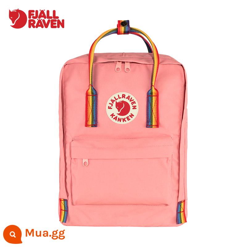 Thụy Điển đích thực Fjallraven cáo bắc cực ba lô Kanken nam nữ nhẹ ba lô du lịch túi thể thao - Dải màu hồng/cầu vồng 312-907