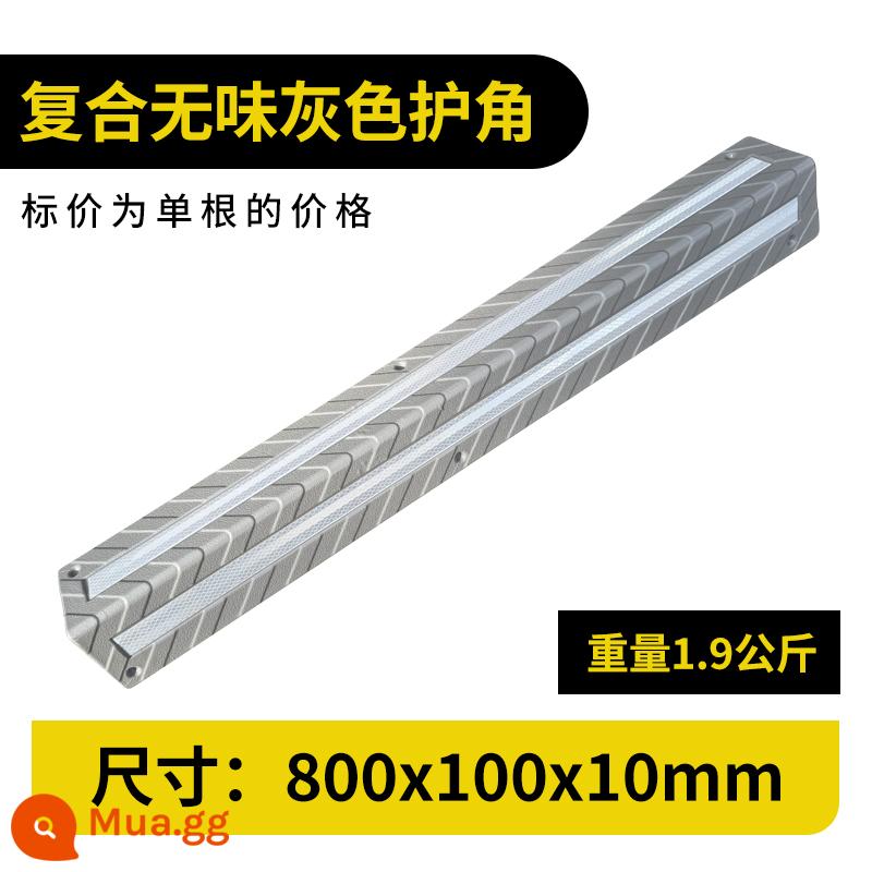 Cao su góc xe dải chống va chạm góc bảo vệ góc chống va chạm Dải góc PVC dày nhà để xe dải cảnh báo giao thông phản quang - Xám 80*10*1 (cm)