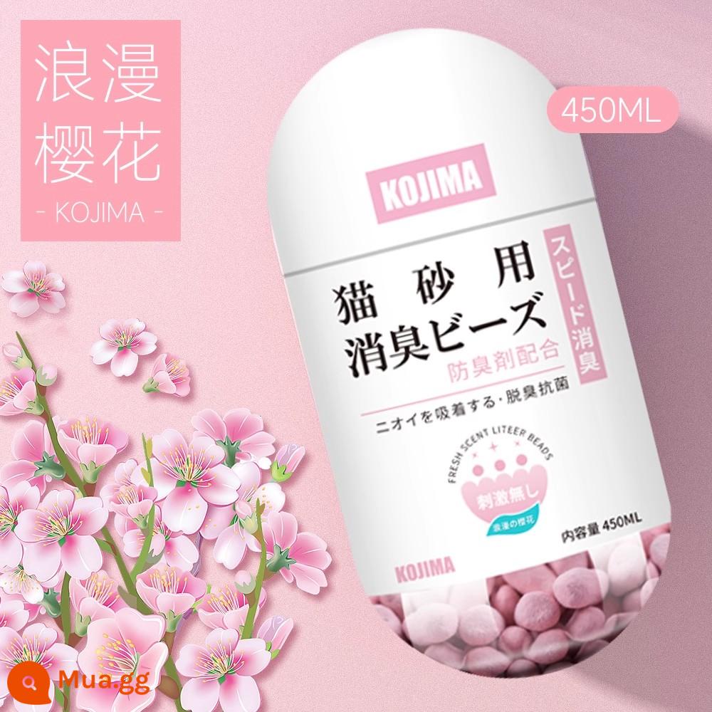 Hammer Bột khử mùi Cat Litter Companion Hạt khử mùi Aihemei Bột khử mùi Cat Litter Basin Cat Pet Pet Deodorant Artifact - Hạt Khử Mùi Kojima-Romantic Sakura 450ml (Lựa chọn dành cho những người không thích bám bụi)