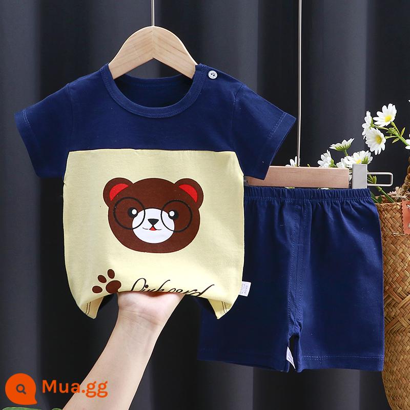 Bộ đồ trẻ em ngắn tay mới 2022 váy mùa hè bằng cotton nguyên chất cho bé gái quần đùi bé trai quần áo trẻ em quần áo trẻ em phiên bản Hàn Quốc - 38 mẫu - Bộ đồ loại A