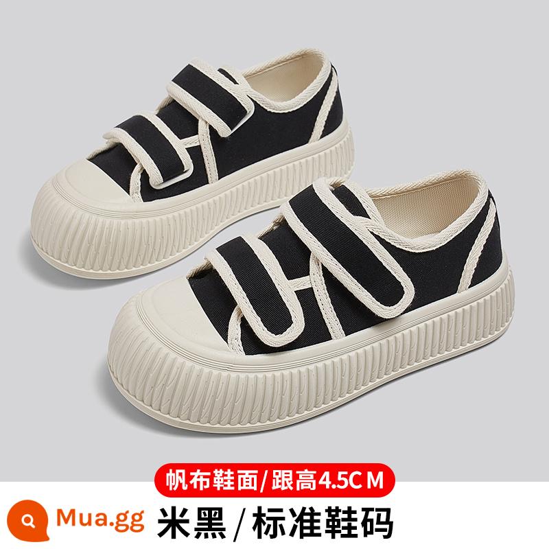 Renben Chính Thức Flagship Store Giày Vải Mùa Xuân Giày Bánh Mì Khóa Dán Phong Cách Retro Giày Sneaker Nữ Phù Hợp Với Thích Hợp - be