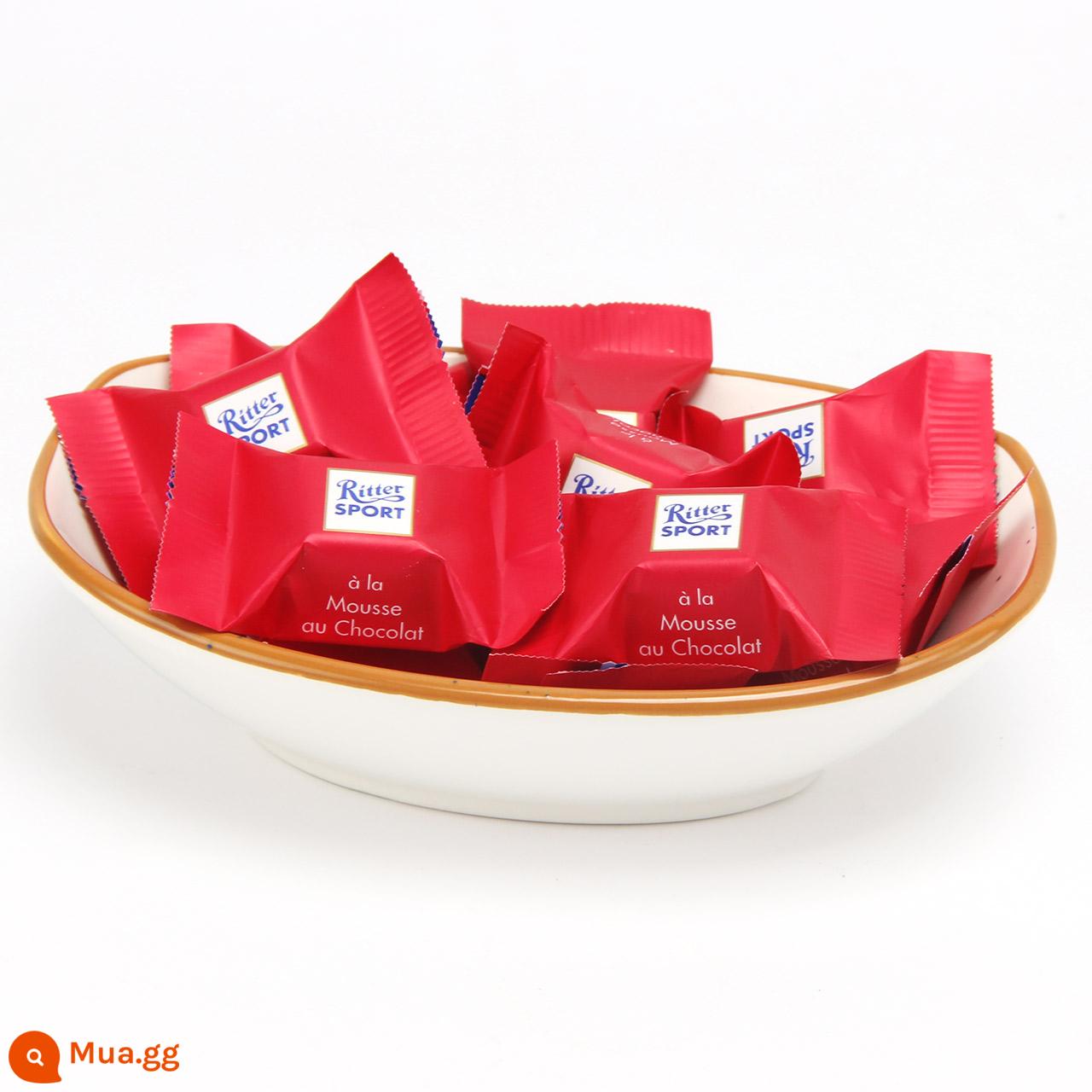 German Ritter Sport Ritter Spode Sports Selected Sandwich Sô cô la 176g Đồ ăn vặt nổi tiếng trên Internet nhập khẩu - Mousse sô cô la nhân 176g số lượng lớn (22 miếng)