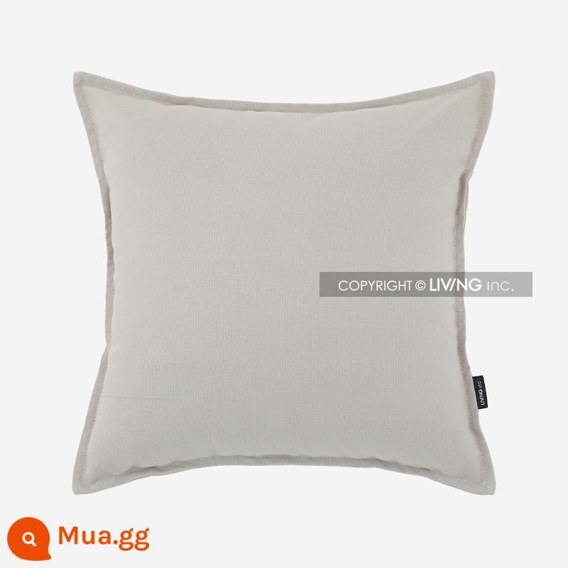 Living inc. Gối vải cotton Vỏ gối vải lanh cotton Màu đệm sofa Đệm phòng khách Gối vuông - sương xám