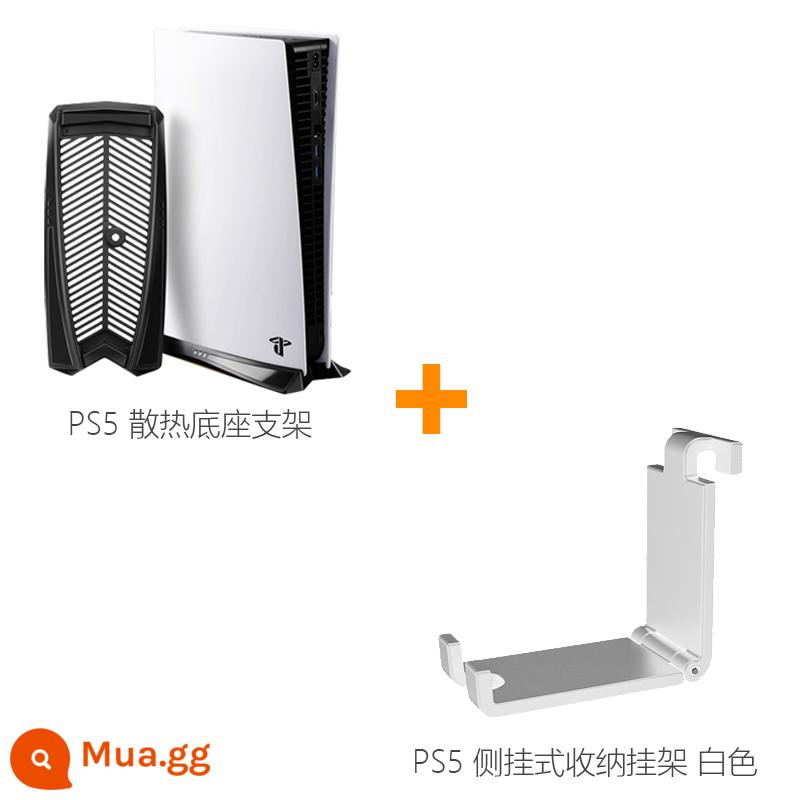 Giá đỡ làm mát PS5 Bộ tản nhiệt của máy chơi game ps4 Giá đỡ làm mát dọc Bảng điều khiển trò chơi PS4 Pro được đặt nằm ngang Đế làm mát phẳng Ghế làm mát chống trượt ps4 giá đỡ tự hỗ trợ mỏng nhẹ - Model thẳng đứng - Đế làm mát máy chơi game PS5 (ghi chú phiên bản) với kệ lưu trữ gắn bên cạnh PS5, màu trắng