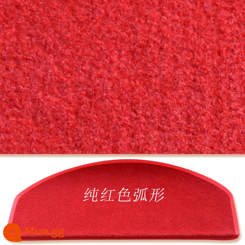 Bước Pads Bước -By -Step Gum Self -Biểu đồ Anti -Slip Home Color Màu đất mặt đất Xoay Gỗ rắn tùy chỉnh đầy đủ - màu đỏ (vòng cung)