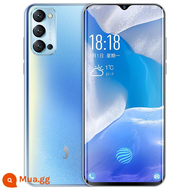 Pepper mới thông minh đầy đủ mạng Netcom 4G octa-core 8G chạy bộ nhớ 128G nam nữ sinh viên người già sao lưu điện thoại thông minh Android WeChat tám mặt mở vân tay máy giá rẻ ngàn tệ - màu xanh cực quang