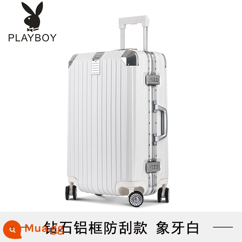 Vali Playboy du lịch mật khẩu nhỏ đa năng bánh xe đẩy trường hợp 24 nữ và nam 20 inch bao da nội trú 26 - Ngà voi