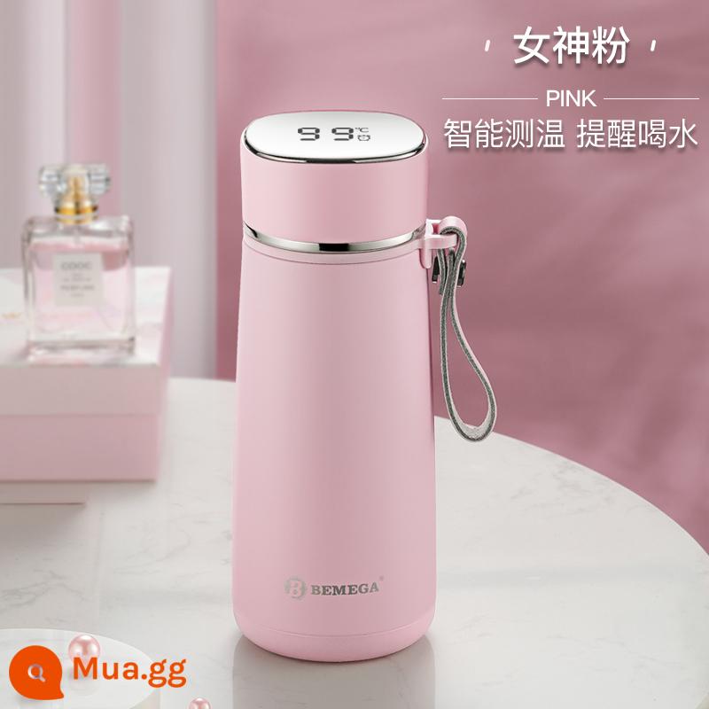 Anh bemega cách nhiệt thông minh Cup cô gái cao giá trị nước cốc nam Tea Cup sinh viên Net Red Big Belly Cup - bột nữ thần