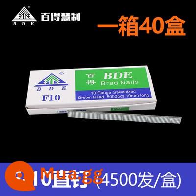 Baide súng đinh F30 đinh thẳng khí nén súng đinh gỗ không đinh F25 F20F15F10T38T50 hàng thẳng đinh keo dán móng - F10 [cả hộp 40 hộp] 180.000 viên