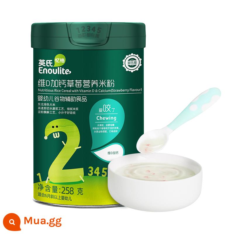 [Lấy mẫu của bố] Bột gạo dinh dưỡng vitamin C cộng với sắt cho bé của Anh, thức ăn không thiết yếu cho bé, mì gạo nhiều sắt hương vị ban đầu 258g - [Tăng cường dinh dưỡng canxi] Vitamin D cấp độ 2 cộng với canxi dâu tây