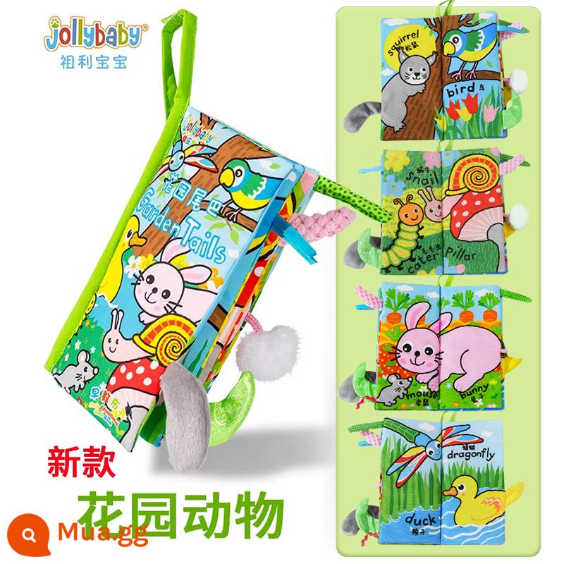 sách vải jollybaby giáo dục sớm cho bé đồ chơi giáo dục đuôi ba chiều có thể cắn và xé món quà ngày của trẻ em - đuôi vườn