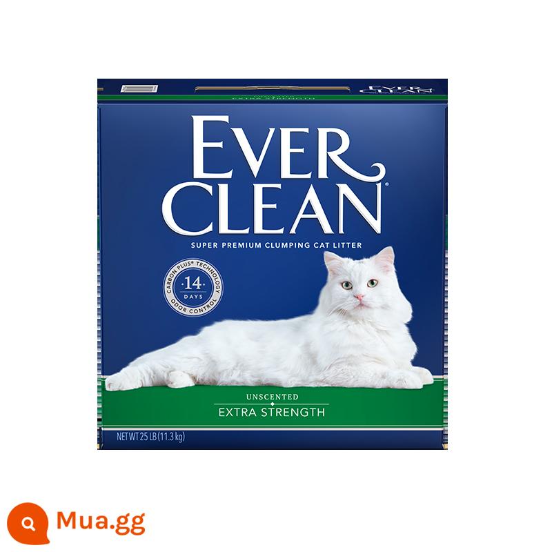 EverClean Mỹ nhập khẩu cát vệ sinh cho mèo bạch kim kim cương xanh đỏ xanh tím nhãn không bụi cát vệ sinh cho mèo 11,3kg bentonite khử mùi - Mô hình nhập nhãn xanh