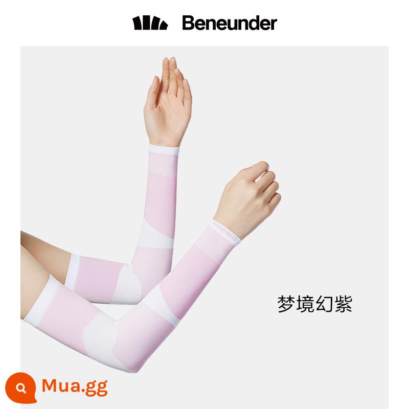 Banana dưới biểu tượng chống nắng cánh tay tay tỷ lệ chặn UV 95% UPF50 + băng tay áo bảo vệ cánh tay che nắng chống tia cực tím - Dreamland Fantasy Purple (ngưng)