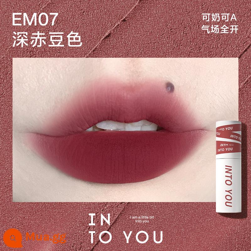 VÀO BẠN Heroine Lip Mud Matte Matte Lip Glaze Lip Gloss Lip Gloss Lip Cheek Dual-Công dụng Son môi giá rẻ Làm trắng - EM 07 màu đậu đỏ sẫm