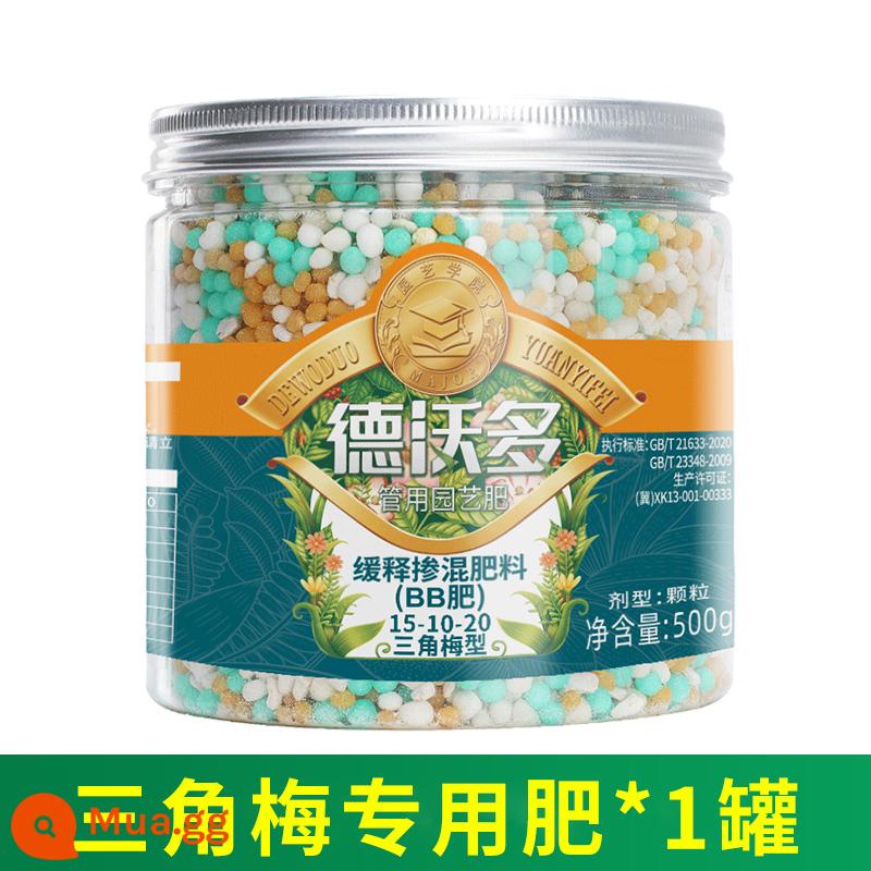 Phân bón Dewodo mận tam giác chuyên bón cây xanh hoa phân bón nhả chậm dạng hạt chung loại 500g - Phân bón tan chậm đặc biệt cho hoa giấy*1