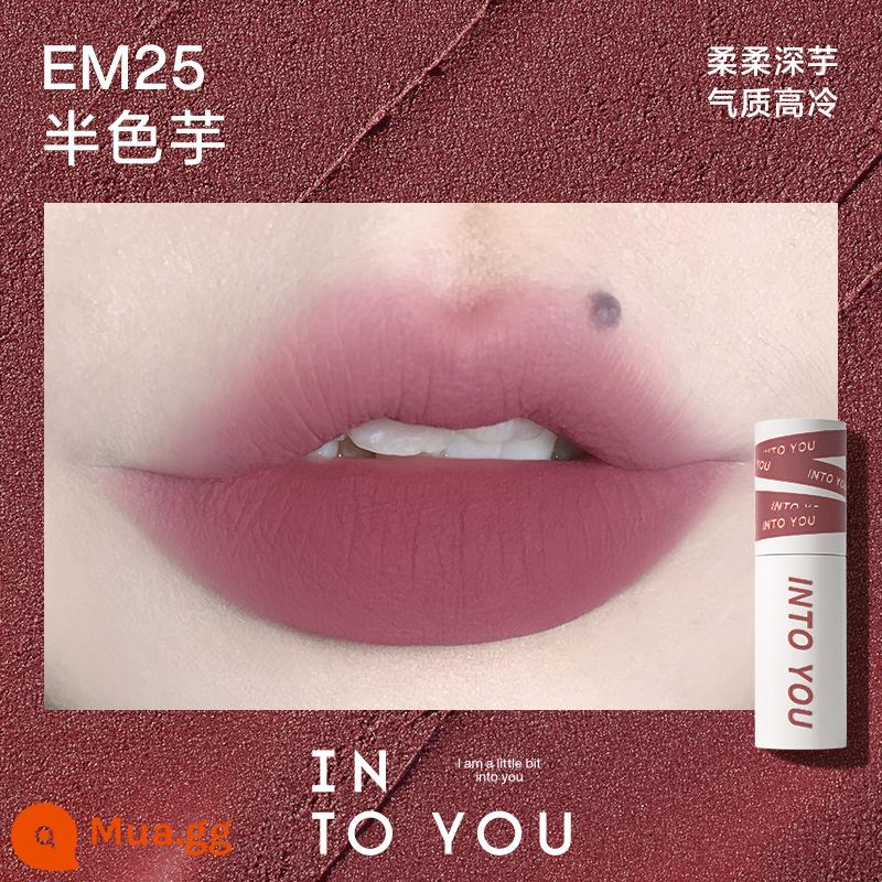 VÀO BẠN Heroine Lip Mud Matte Matte Lip Glaze Lip Gloss Lip Gloss Lip Cheek Dual-Công dụng Son môi giá rẻ Làm trắng - Khoai môn nửa màu EM25