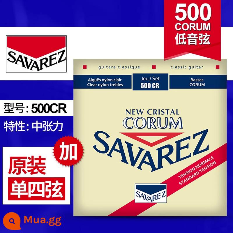 Dây đàn guitar cổ điển Pháp Savarez Savarez 510AJ 500CJ CR AR Bộ dây nylon - Độ căng trung bình 500CR + 4 dây nguyên bản