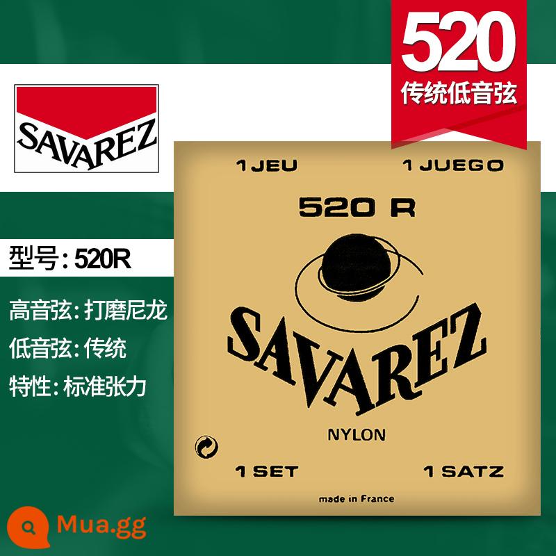 Dây đàn guitar cổ điển Pháp Savarez Savarez 510AJ 500CJ CR AR Bộ dây nylon - Độ căng trung bình 520R