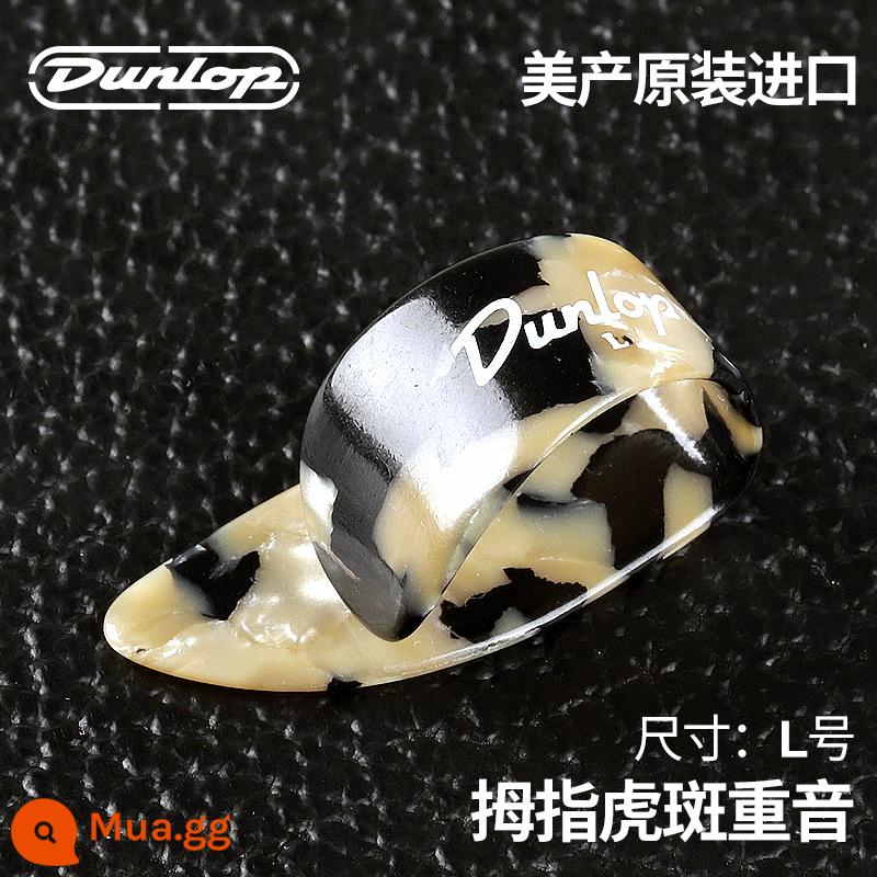 Dunlop Đàn Guitar Dunlop Ngón Tay Cái Mái Chèo Bộ Ngón Tay Phải Vòng Bảo Vệ Móng Tay Armor Chịu Mài Mòn Ballad Fingerstyle - Mẫu điểm nhấn màu hổ [size L]