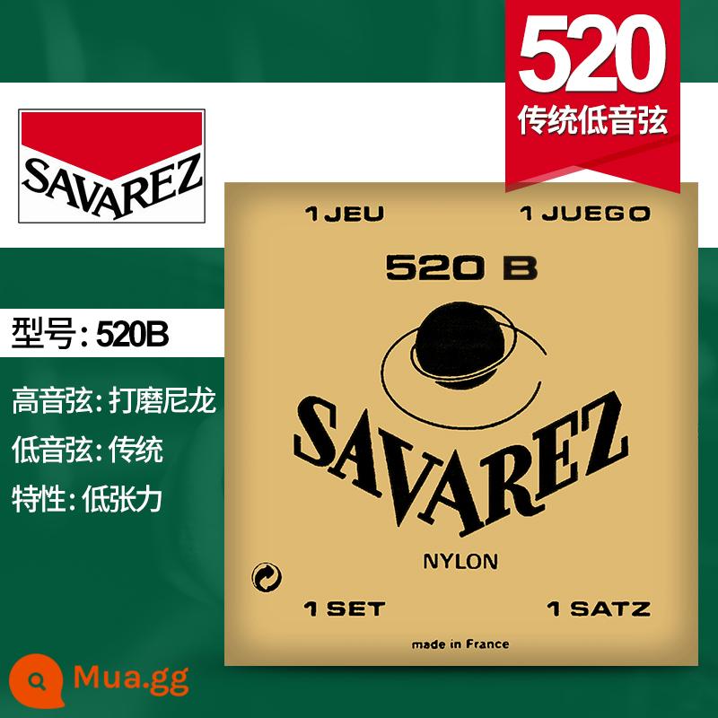 Dây đàn guitar cổ điển Pháp Savarez Savarez 510AJ 500CJ CR AR Bộ dây nylon - Điện áp thấp 520B