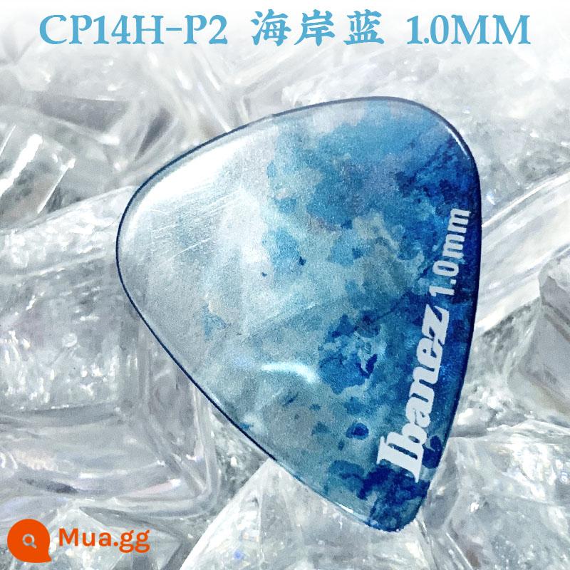 Nhật Bản Sản Xuất IBANEZ Kính Vạn Hoa Đàn Guitar Pick Điện Gỗ Dân Gian Đàn Guitar Bass Tốc Độ Gảy Lò Xo Mảnh - Hình giọt nước P2-Coast Blue 1.0mm