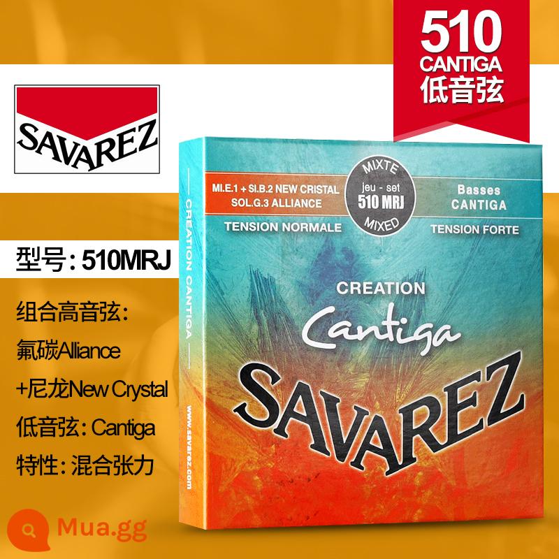 Dây đàn guitar cổ điển Pháp Savarez Savarez 510AJ 500CJ CR AR Bộ dây nylon - Căng thẳng hỗn hợp 510MRJ