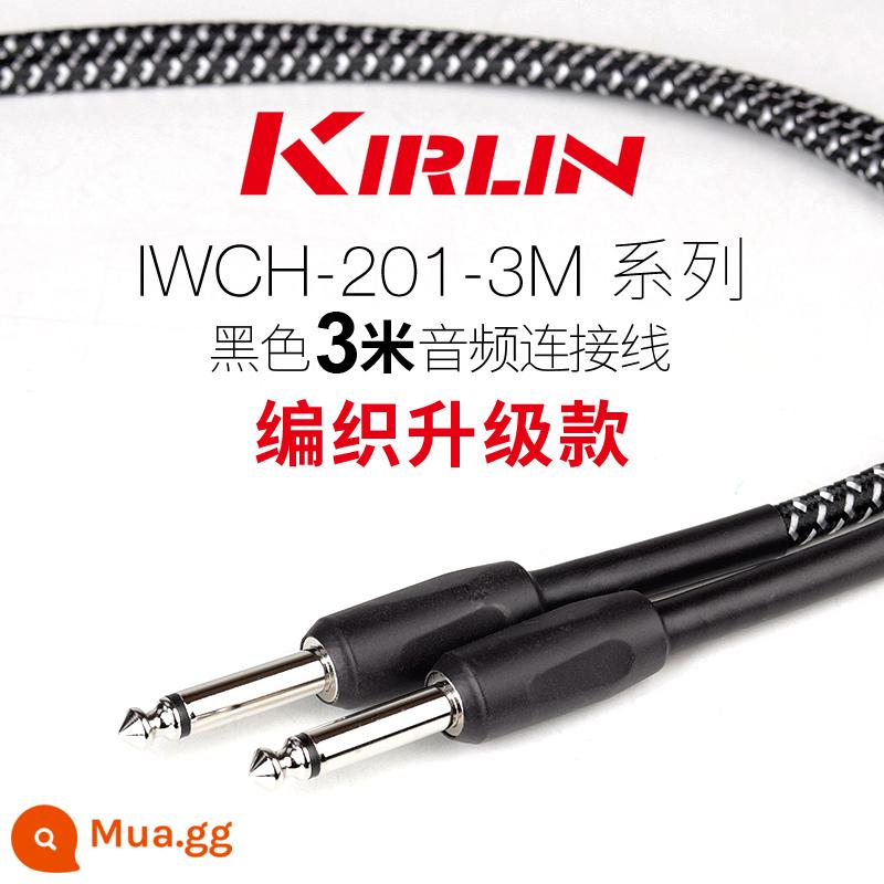 Kirlin Colin đàn guitar cáp điện hộp đàn guitar gỗ bass nhạc cụ âm thanh giảm tiếng ồn dòng 3 6 10 15 mét - nâng cấp bím tóc đen dài 3 mét