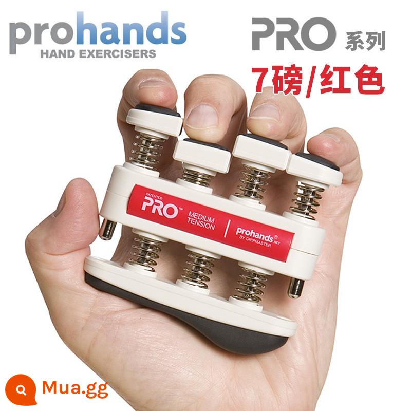 American ProHands VIA đàn piano dành cho người lớn dành cho trẻ em luyện ngón tay cầm huấn luyện lực ngón tay đàn guitar thiết bị lực ngón tay - PRO màu đỏ 7 lbs.