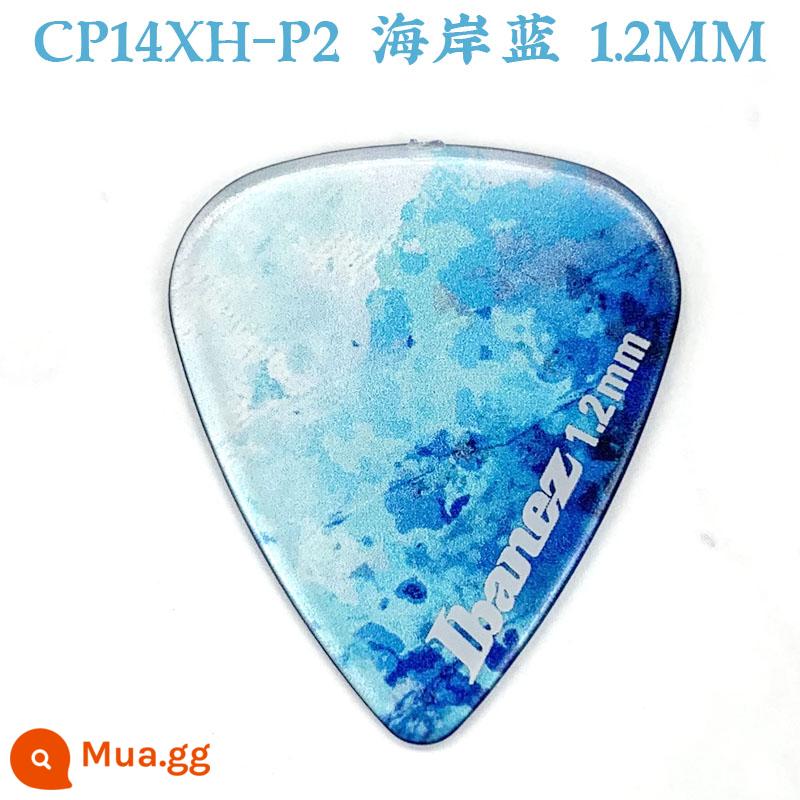 Nhật Bản Sản Xuất IBANEZ Kính Vạn Hoa Đàn Guitar Pick Điện Gỗ Dân Gian Đàn Guitar Bass Tốc Độ Gảy Lò Xo Mảnh - Hình giọt nước P2-Coast Blue 1,2mm