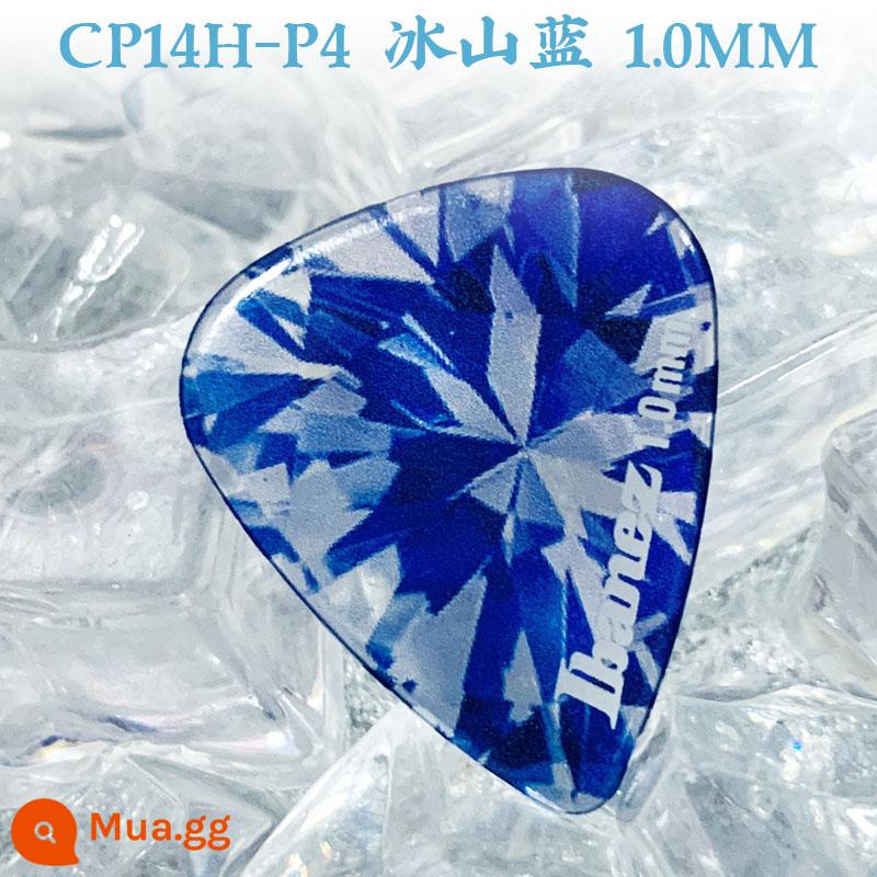 Nhật Bản Sản Xuất IBANEZ Kính Vạn Hoa Đàn Guitar Pick Điện Gỗ Dân Gian Đàn Guitar Bass Tốc Độ Gảy Lò Xo Mảnh - Hình giọt nước P4-Iceberg Blue 1.0mm