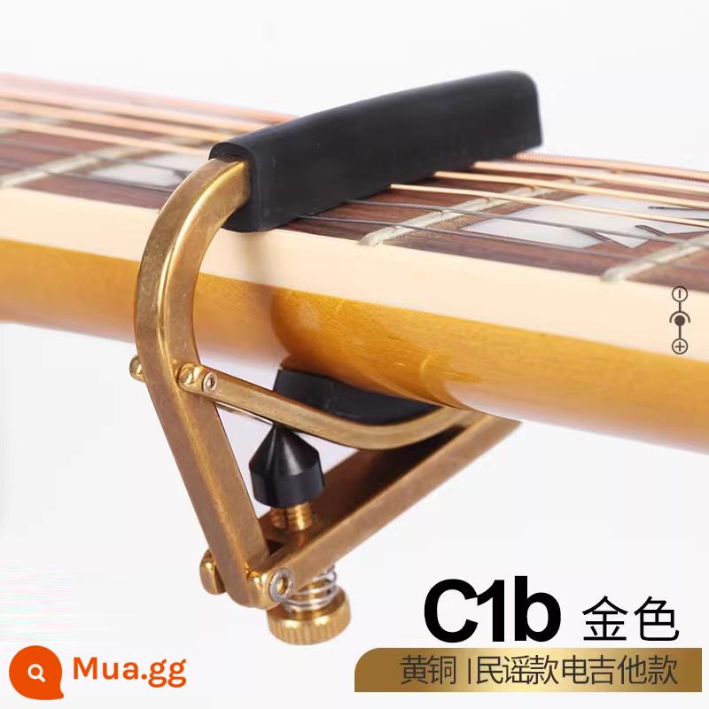 Mỹ SHUBB Capo S1 C1 Đàn Guitar Điện Dân Gian Acoustic Guitar Capo Ukulele L1 - C1b (màu đồng nguyên bản)