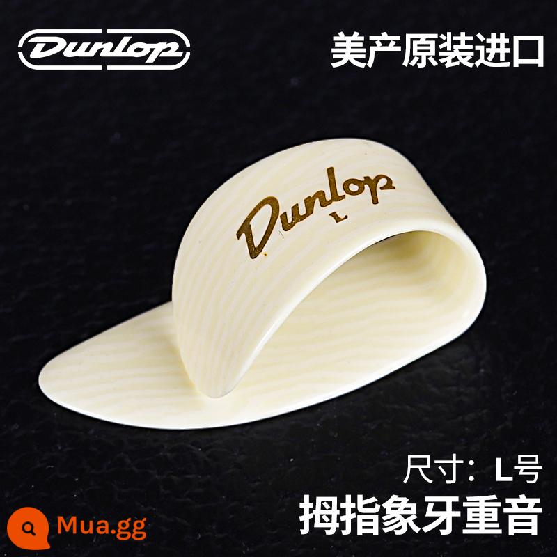 Dunlop Đàn Guitar Dunlop Ngón Tay Cái Mái Chèo Bộ Ngón Tay Phải Vòng Bảo Vệ Móng Tay Armor Chịu Mài Mòn Ballad Fingerstyle - Mẫu Giọng Ngà [Size L]