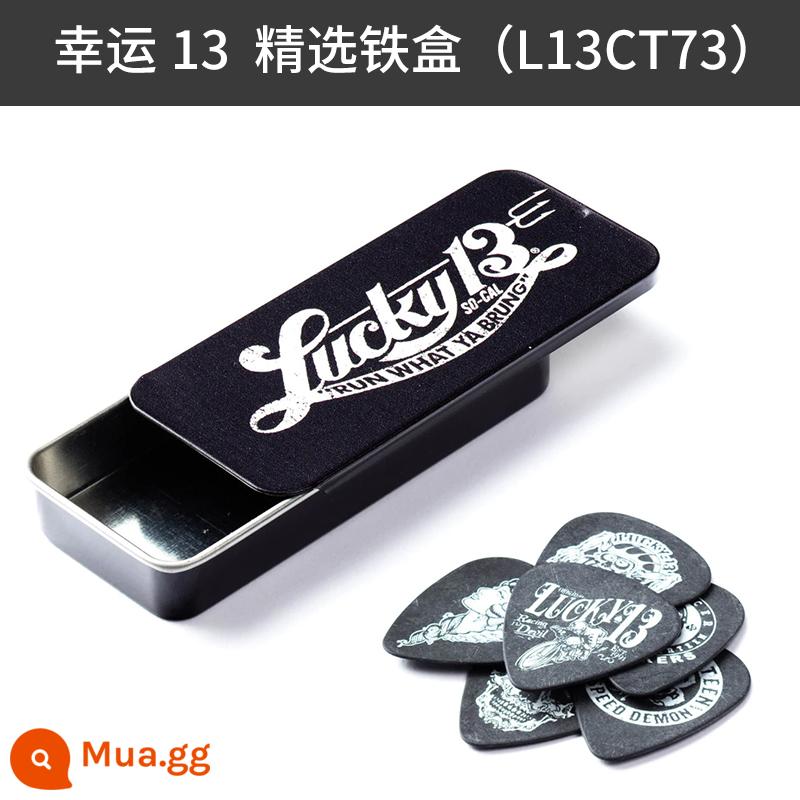 Đàn Guitar Dân Gian Dunlop Bakelite Sản Xuất Tại Mỹ Plectrum Elvis Presley Signature Collection Kỷ Niệm 6 Hộp Sắt - L13CT73 (6 cái/hộp)