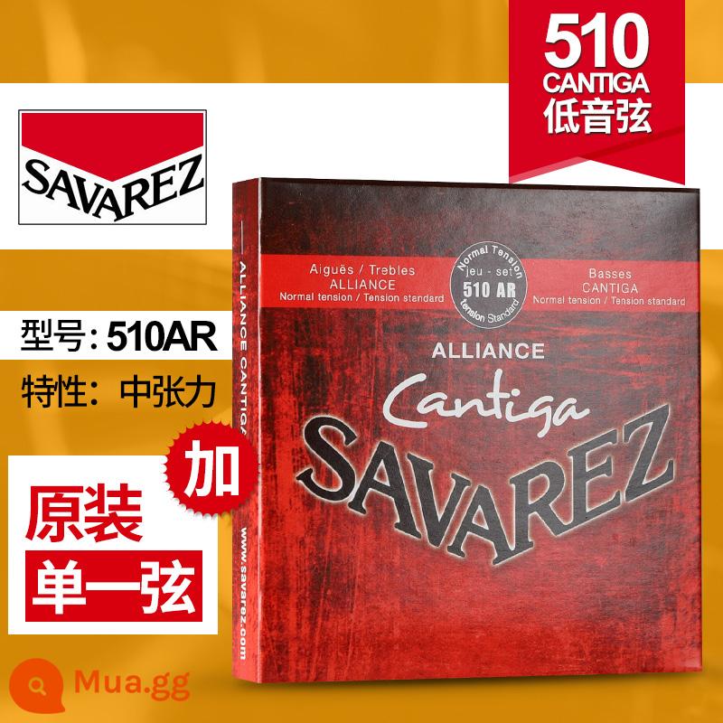 Dây đàn guitar cổ điển Pháp Savarez Savarez 510AJ 500CJ CR AR Bộ dây nylon - Độ căng trung bình 510AR + 1 dây gốc