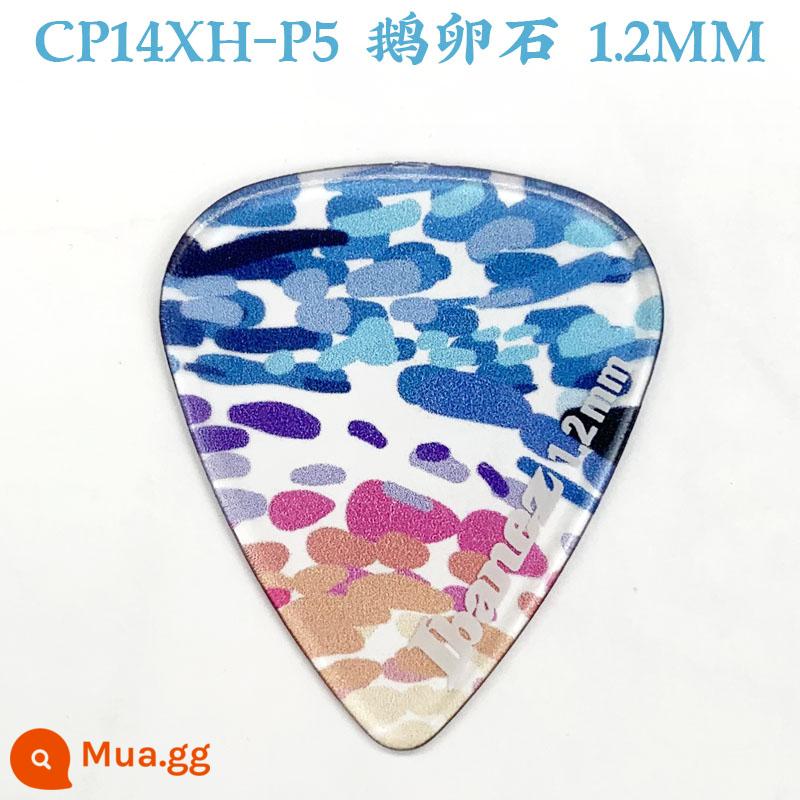 Nhật Bản Sản Xuất IBANEZ Kính Vạn Hoa Đàn Guitar Pick Điện Gỗ Dân Gian Đàn Guitar Bass Tốc Độ Gảy Lò Xo Mảnh - Đá cuội P5 hình giọt nước 1,2mm