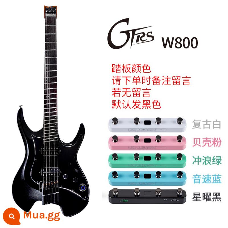 MOOER ma thuật tai đàn piano không đầu GTRS đàn guitar điện thông minh W800/900 ghi nội bộ Bluetooth tích hợp hiệu ứng toàn diện - W800 đen ngọc trai + bàn đạp (nhận xét màu sắc)