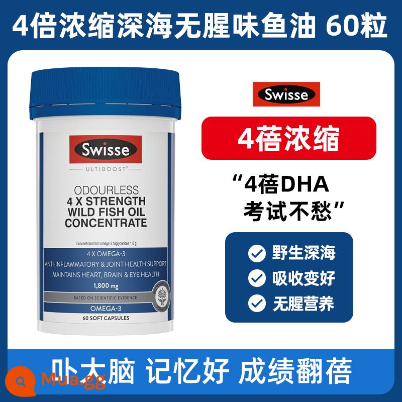 Dầu cá biển sâu swisse của Úc viên nang mềm dầu gan cá tuyết dành cho người trung niên và người cao tuổi đối tác lecithin omega3 - Màu xanh hải quân