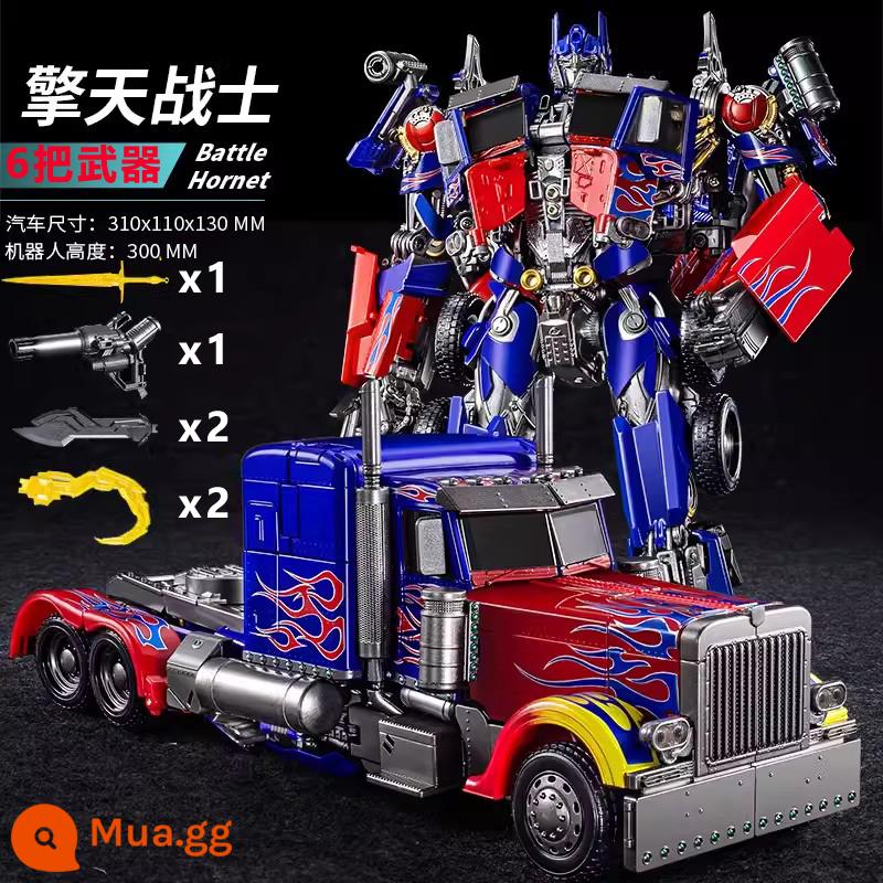 Đồ chơi biến dạng quá khổ xe tải ô tô robot king kong đầu phẳng MMP10 hợp kim bumblebee chính hãng 5 chỉ huy - Chiến binh Qingtian [32CM] -có 6 vũ khí