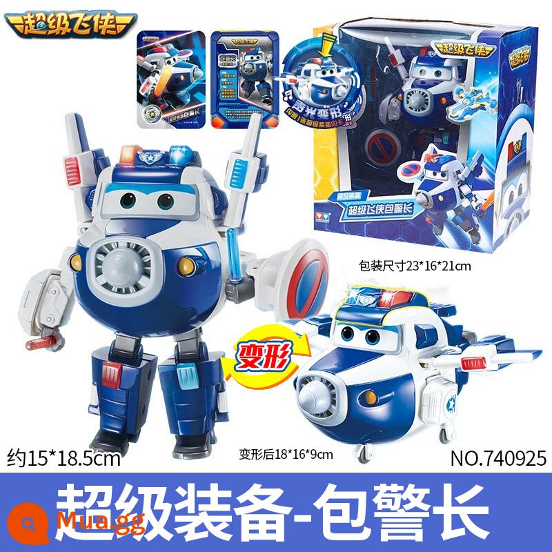 Mới Audi Đôi Kim Cương Siêu Cánh Daledi Siêu Thiết Bị Chuyển Đổi Âm Thanh Và Ánh Sáng Robot Trẻ Em King Kong Đồ Chơi - [Siêu trang bị]-Túi âm thanh lớn và ánh sáng Cảnh sát trưởng