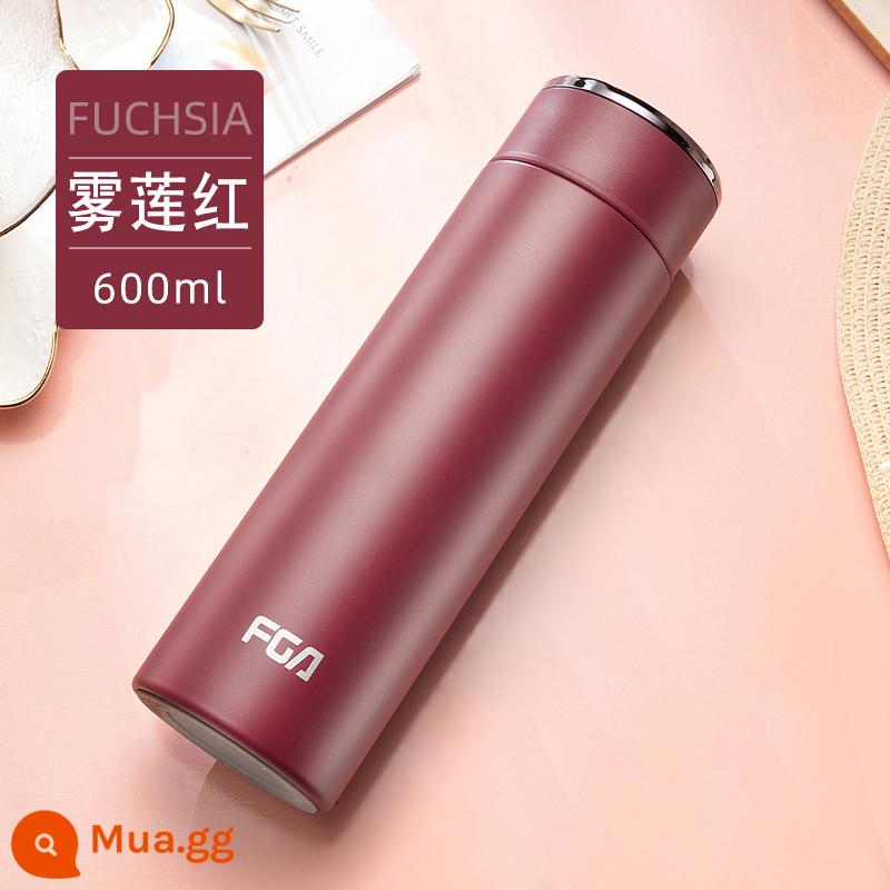 Cốc cách nhiệt Fuguang nam inox 316 hàng chính hãng cao cấp giá trị cao dung tích lớn cốc nước mới dành cho sinh viên - Mist Lotus Red 600ml (thép không gỉ 316)