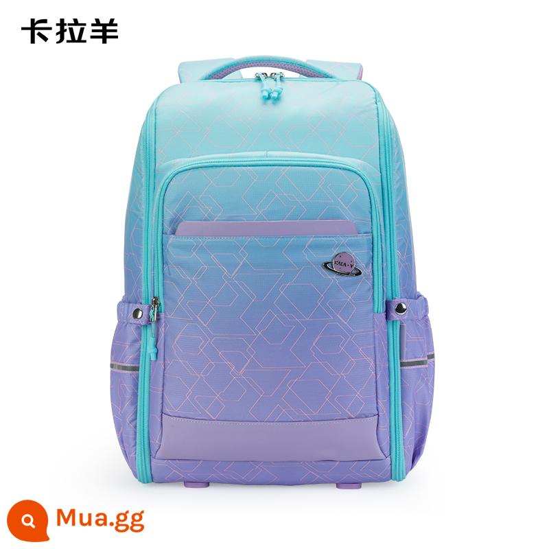 Kara Sheep Học Sinh Trung Học Cơ Sở Chức Năng Kháng Khuẩn Schoolbag Dung Tích Lớn Nhẹ Ba Lô Nam Nhiều Ngăn Ba Lô Nữ Phong Cách Mới - Gouache xanh khoa học viễn tưởng (dung tích: 21L)