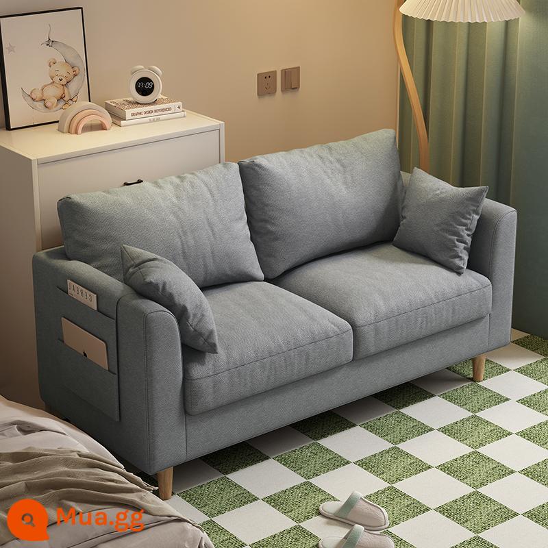 Cho thuê ghế sofa nhà phòng ngủ cửa hàng quần áo căn hộ đơn giản phòng khách internet người nổi tiếng đôi vải ba người ghế sofa căn hộ nhỏ - Màu xám đậm [kiểu xốp]