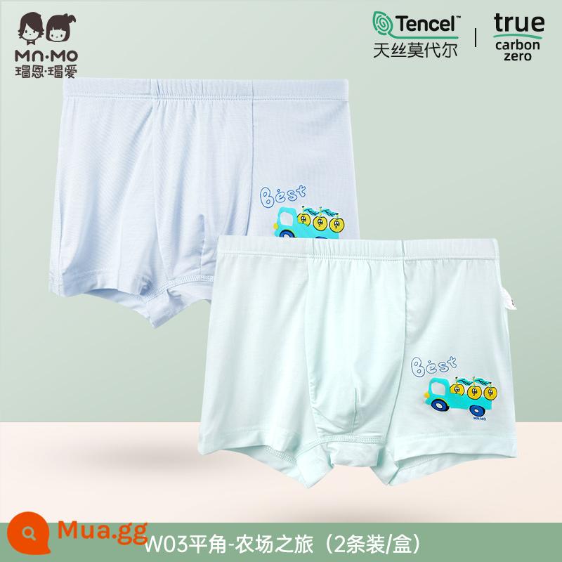 Quần lót bé trai quần boxer kiểu dáng trẻ em Maoen Maoai phần mỏng quần đùi thoáng khí quần boxer trẻ em trung và lớn - W03#Chuyến tham quan trang trại