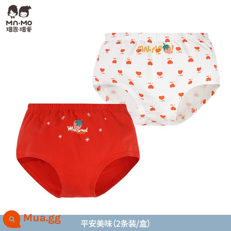 Mao En Mao yêu thích quần lót cotton nguyên chất Tân Cương dành cho bé gái dành cho thanh thiếu niên và trẻ lớn, đồ lót trẻ em bằng cotton thoáng khí, quần short trẻ em - An toàn và ngon miệng