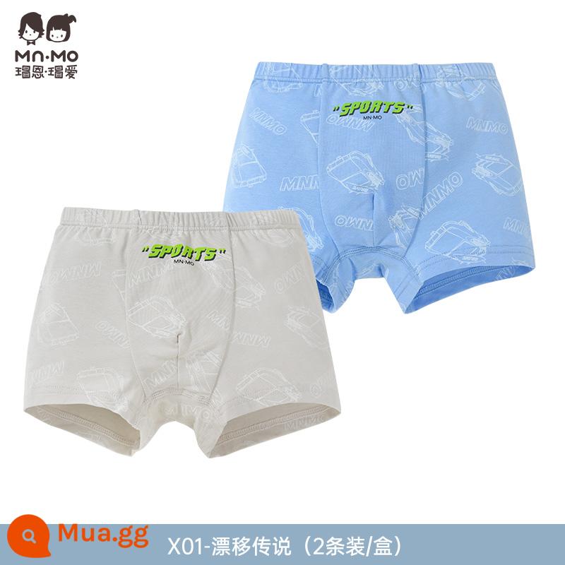 Mao En Mao love bé trai quần sịp boxer cotton cotton trẻ em quần short boxer bé trai tuổi teen - Huyền thoại trôi dạt X01