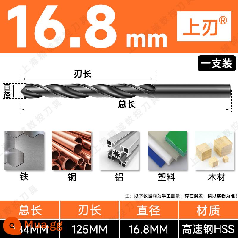 Mũi khoan Shanggong tay cầm thẳng mũi khoan xoắn tốc độ cao mạng máy khoan điện khoan hoa 3.2-4.2-5.2-6.8-10.5mm - 16,8mm