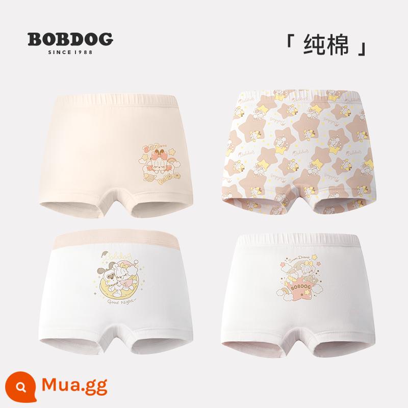 Quần lót trẻ em Babudou bé gái cotton quần đùi nữ quần lót boxer cotton kháng khuẩn không cộm mông - (Girls) Dòng phim trẻ con C